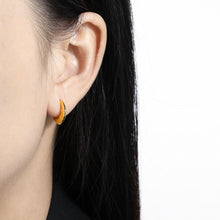 Geometry Irregular Matte Circle 925 Sterling Silver Hoop Earrings