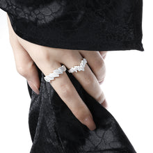 Adjustable 925 Sterling Silver Irregular Leaves Ring