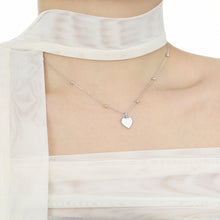 925 Sterling Silver Simple Heart Necklace for Girls