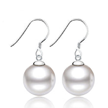 Elegant Big Shell Pearl Earrings in 925 Sterling Silver