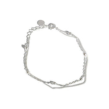 Personalized S925 Silver Bead Chain Double-Layer Bracelet