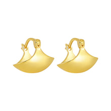 Modern Arc 925 Sterling Silver Hoop Earrings