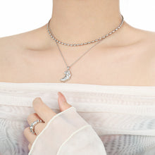 Irregular Croissant 925 Sterling Silver Necklace