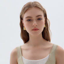 Chunky Geometry Hollow Triangle 999 Sterling Silver Earrings