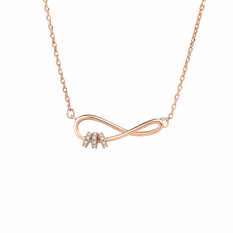 Honey Moon Infinite Love CZ Circles Necklace