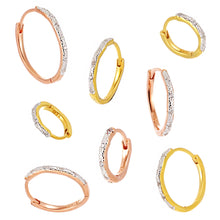 Casual 925 Sterling Silver Gold CZ Hoop Earrings