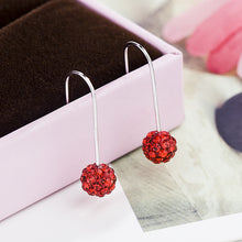 Spherical 925 Silver Hook Earrings in Various Colors