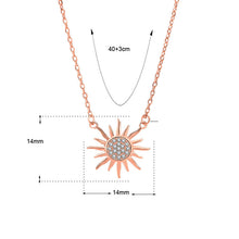 Party CZ Sun Shines 925 Sterling Silver Necklace