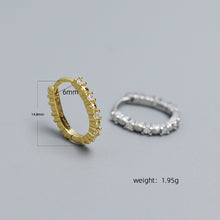 Office CZ U Shape 925 Sterling Silver Stacker Hoop Earrings