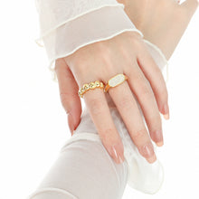 Adjustable Geometry Irregular Rectangle CZ Ring in 925 Sterling Silver