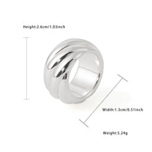 Bold Chunky Electroforming Twill Pattern Sterling Silver Ring