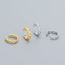 Fashion Hollow Chain Belt 925 Sterling Silver Earrings