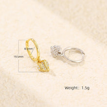 Luxury Micro Setting CZ Heart Earrings in 925 Sterling Silver