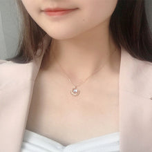 Natural Moonstone Crescent Moon CZ 925 Sterling Silver Necklace