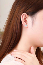 Elegant CZ White 925 Sterling Silver Round Stud Earrings