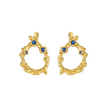 Irregular Hollow CZ Waterdrop 925 Sterling Silver Stud Earrings