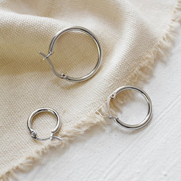 Personalized Geometric Hollow Circular Rings S925 Silver Earrings