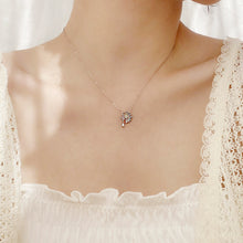 Summer Daisy Flower CZ Necklace in 925 Sterling Silver