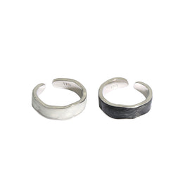 Adjustable 925 Sterling Silver Epoxy Wave Ring