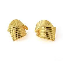 Chunky Classic Double Geometry Cross Sterling Silver Stud Earrings