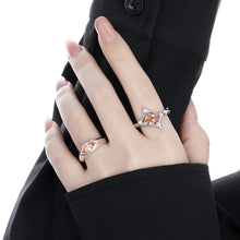Fashion Radiant CZ Star Adjustable Ring in 925 Sterling Silver