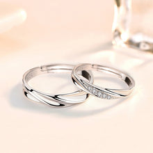 Wedding Fall in Love CZ 925 Sterling Silver Adjustable Promise Ring