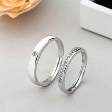 Minimalist 925 Sterling Silver Adjustable CZ Promise Ring