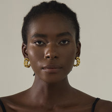 Trendy 999 Pure Silver Hollow Curb Chain Chunky Earrings