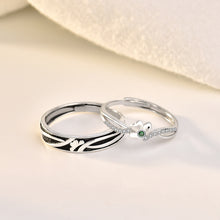 Adjustable Lucky Four Leaf Clover CZ Sterling Silver Ring