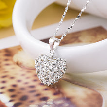 Heart White CZ 925 Sterling Silver True Love Pendant