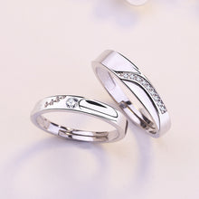 Classic CZ Leaves Adjustable Promise Ring in 925 Sterling Silver