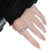 Modern Hollow Twisted 925 Sterling Silver Adjustable Ring
