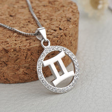Personalized Zodiac Pendant in 925 Sterling Silver with CZ