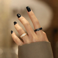 Adjustable 925 Sterling Silver Epoxy Wave Ring