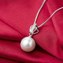 Royal Crown White/Golden Shell Pearl Pendant in 925 Sterling Silver