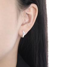 Minimalist Irregular Geometry 925 Sterling Silver Hoop Earrings