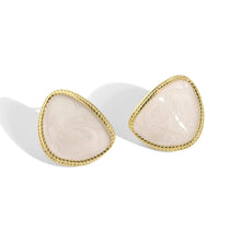Elegant Irregular Epoxy 925 Sterling Silver Stud Earrings