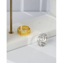 Double Layer Wheel Gear 925 Sterling Silver Adjustable Ring