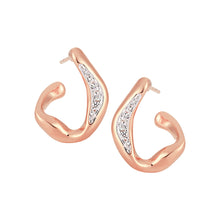 Casual CZ Irregular Circle 925 Sterling Silver Hoop Earrings