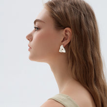 Chunky Geometry Hollow Triangle 999 Sterling Silver Earrings