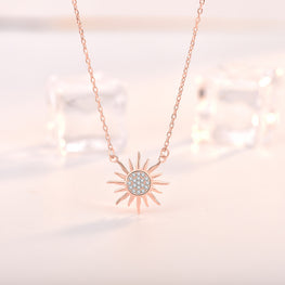 Party CZ Sun Shines 925 Sterling Silver Necklace