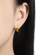 Cute Mini Star 925 Sterling Silver Hoop Earrings