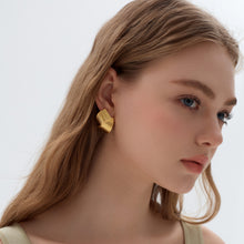 Chunky Classic Double Geometry Cross Sterling Silver Stud Earrings