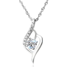 Trendy White Water Drop CZ Pendant in 925 Sterling Silver