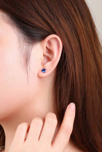 Elegant CZ White 925 Sterling Silver Round Stud Earrings