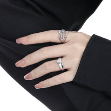 925 Sterling Silver Heart Love Adjustable Ring for Women