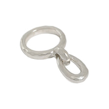 Fashion Hollow Buckle 925 Sterling Silver Adjustable Ring