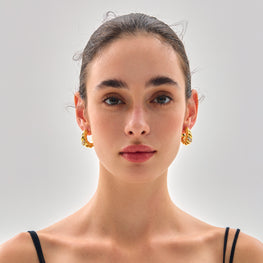 Elegant Lightweight 999 Pure Silver Geometric Hoop Earrings