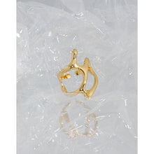 Hollow Irregular Geometry 925 Sterling Silver Adjustable Ring