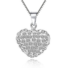 Heart White CZ 925 Sterling Silver True Love Pendant